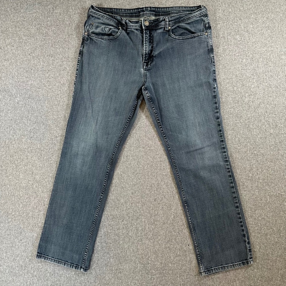 Buffalo David Bitton Jeans Mens 38x32 Straight Blue Stretch Denim 3396238